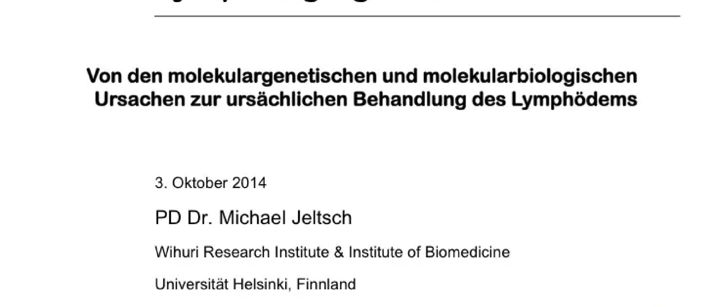 38. Annual Congress of the German Society for Lymphology