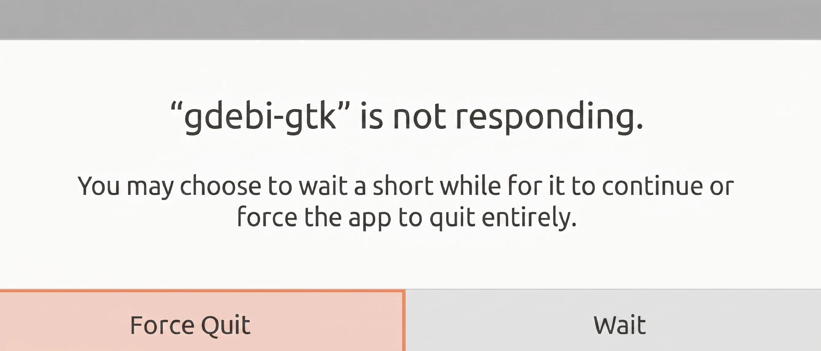 Application is not responding