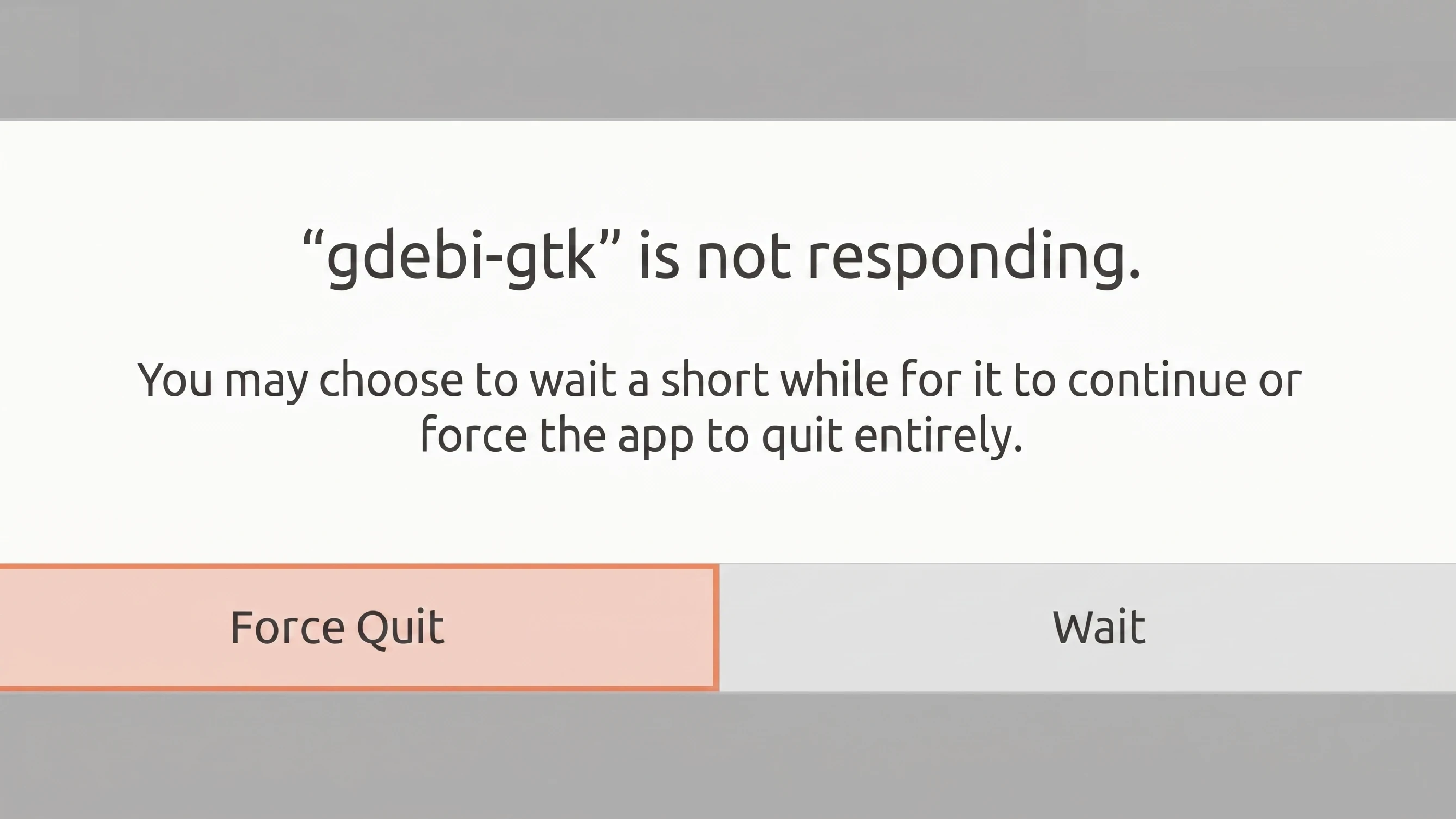 Application is not responding
