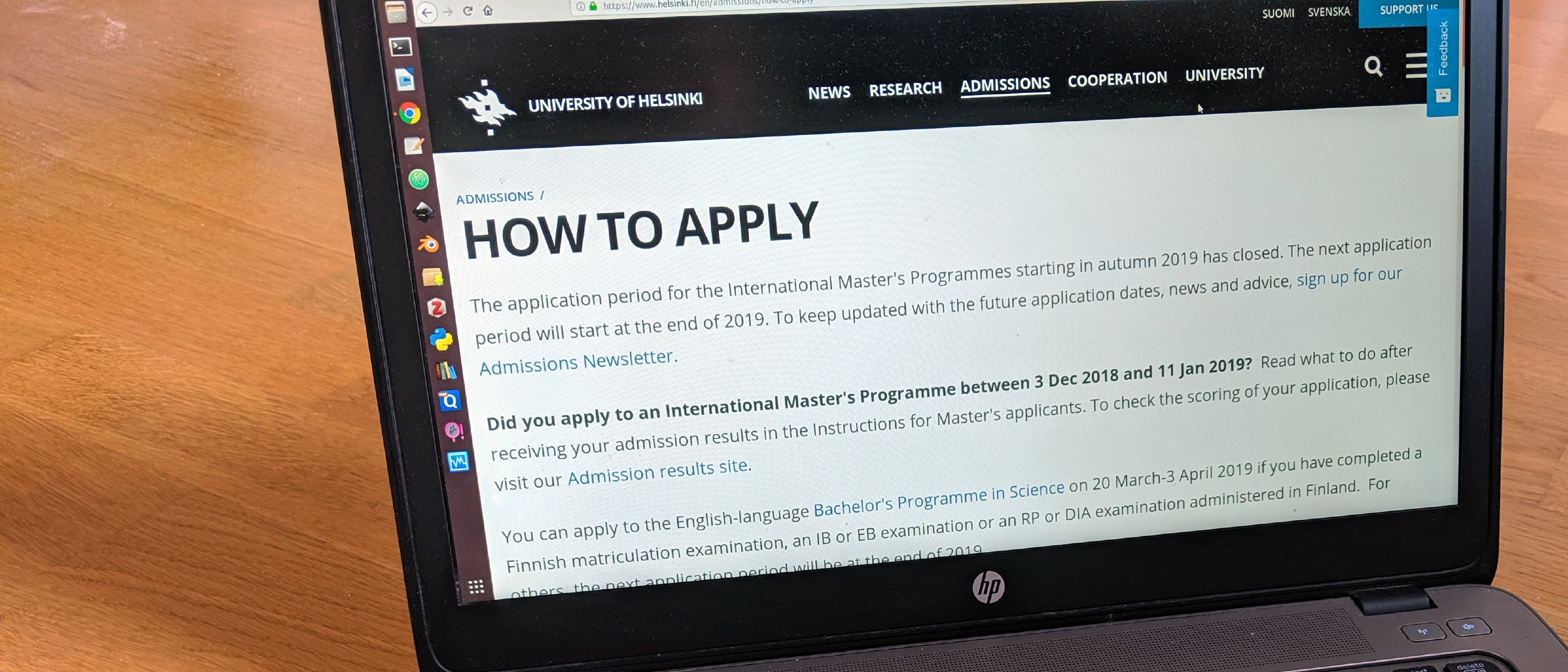 Apply successfully to the University of Helsinki