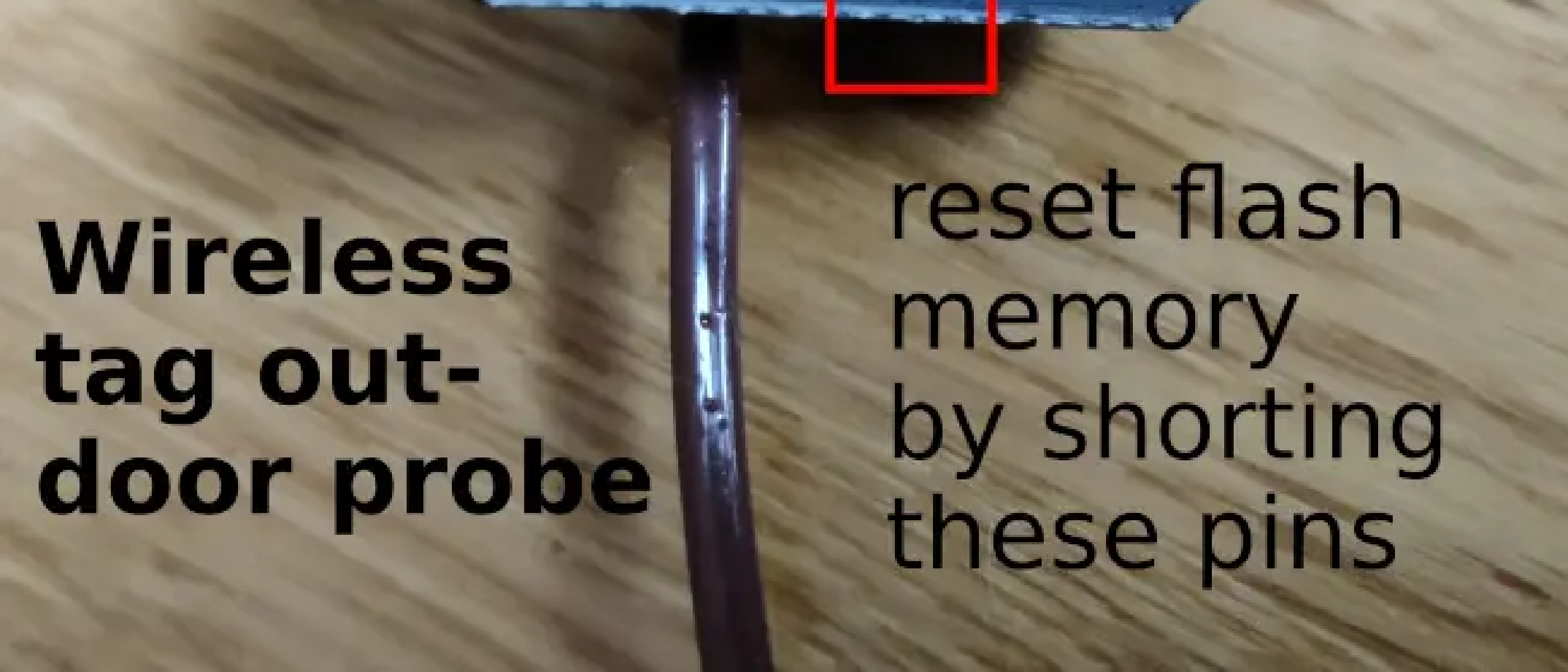 Reset Wirelesstag's outdoor probe's flash memory