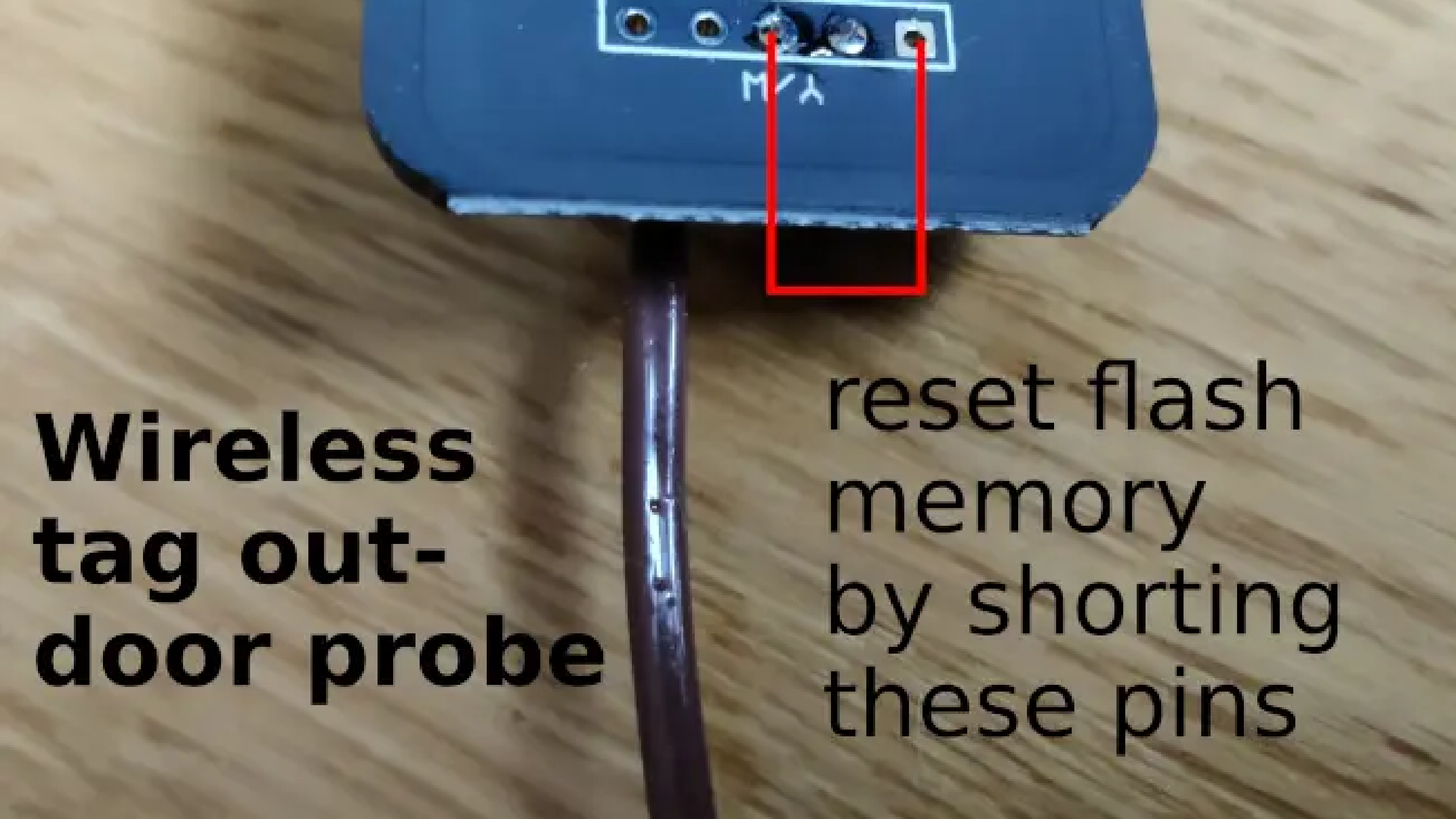 Reset Wirelesstag's outdoor probe's flash memory