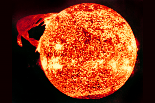 Solar flare as seen from Skylab in 1972