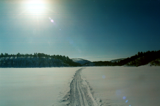 Cross country skiing tracks in Finnish Lapland Cross country skiing tracks in Finnish Lapland