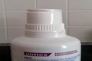 Broken Elmex mouth wash screw cap